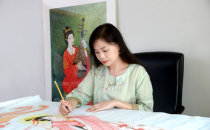 于静：工笔仕女香 古韵流芳雅