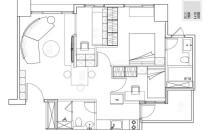 50平混搭风如何装出3个房间，来看看