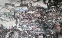 包洪波的山水画，如微缩的宇宙，引领你去探寻那隐藏在