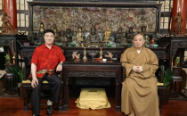 世界艺术家协会主席王余根与少林寺方丈文化交流