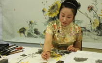 大师级国画家王丽荣向日葵画作