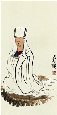 齐白石《白衣大士图》的美好寓意