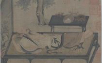 宋代铁线描人物小品画