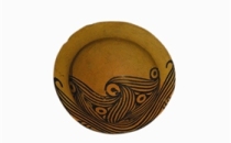 新石器时代马家窑留白彩陶盆