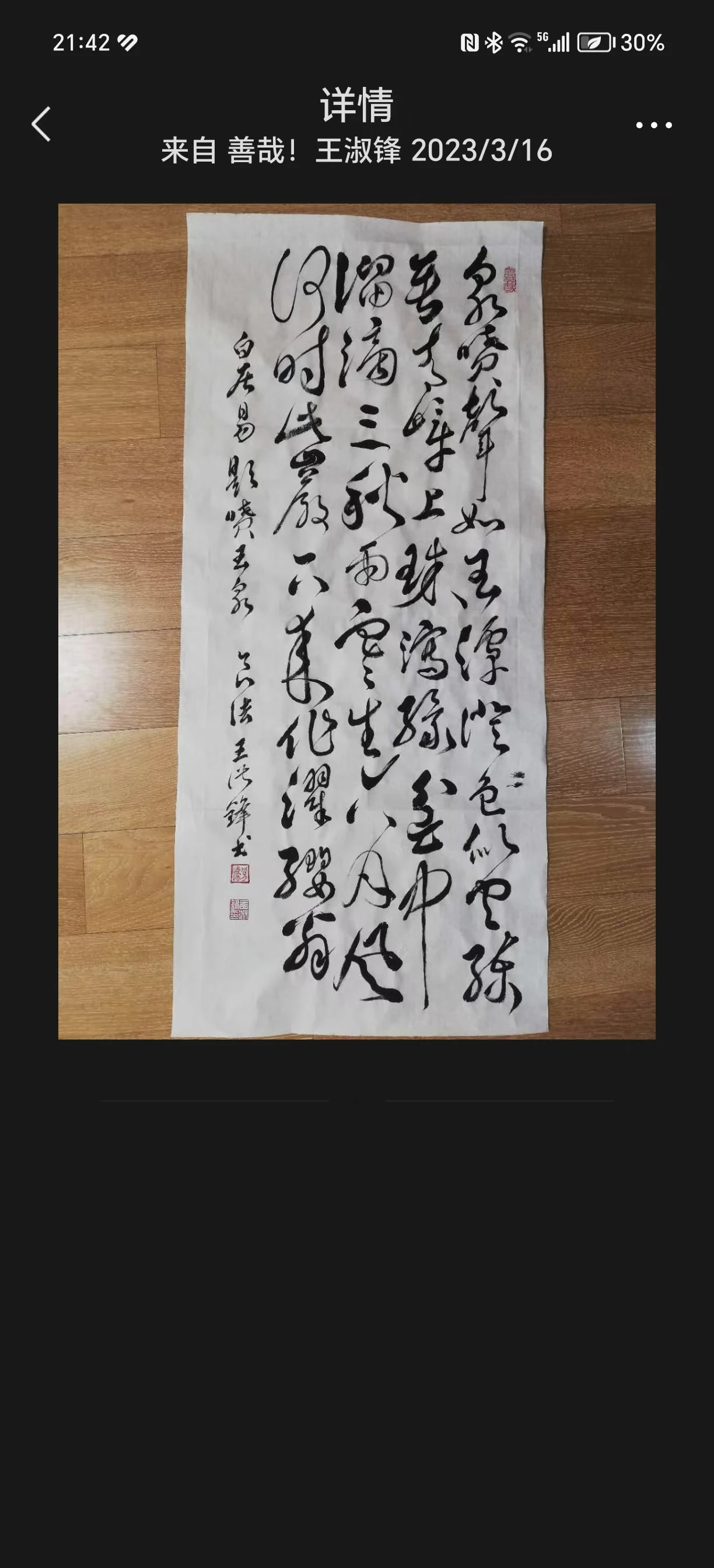 王淑锋-书法以行、楷奠基，草书见长