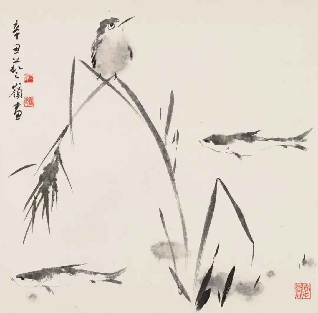 庄艺岭，他的笔墨语言简单且充满禅意与哲思