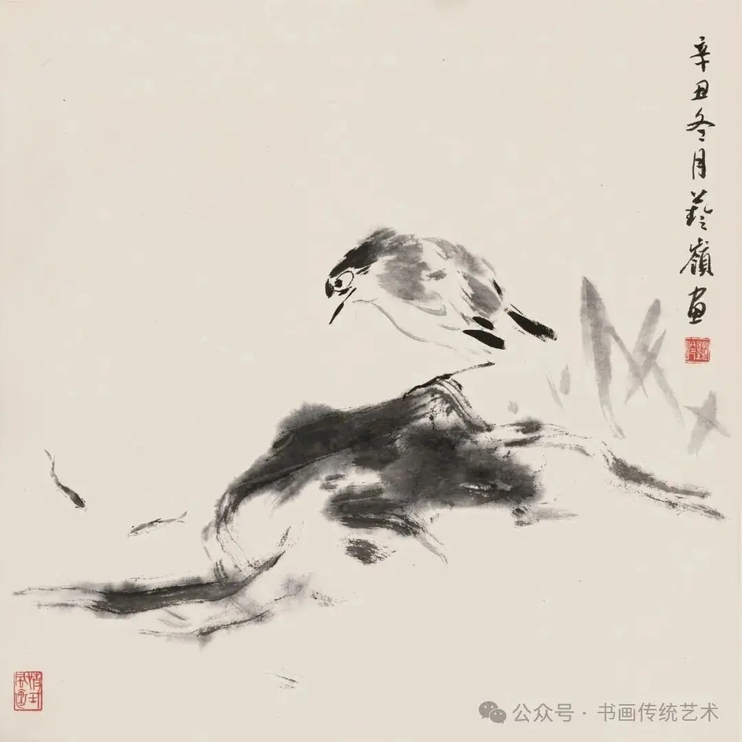 庄艺岭，他的笔墨语言简单且充满禅意与哲思