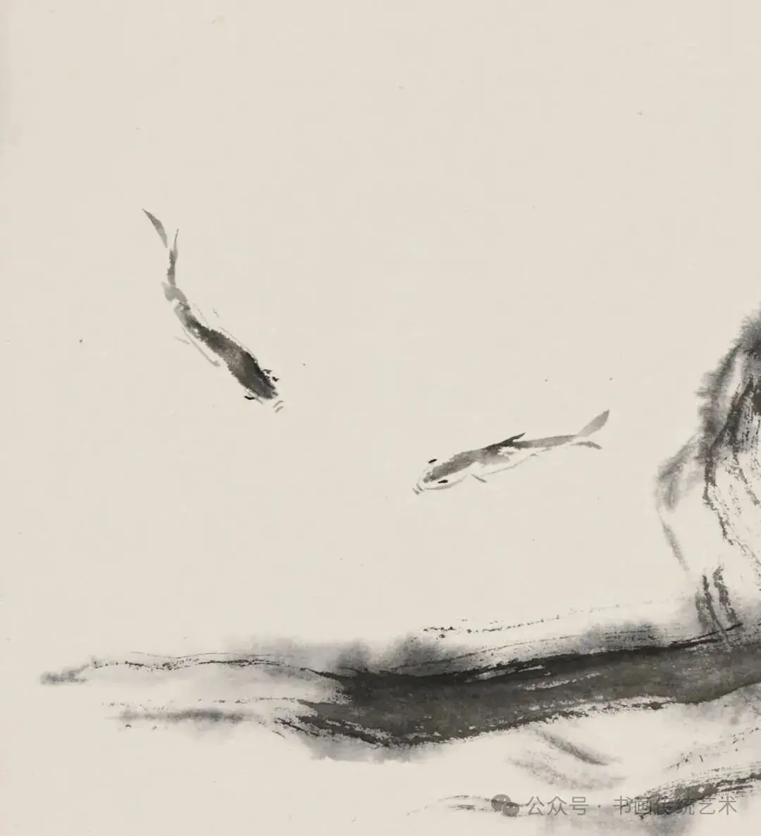 庄艺岭，他的笔墨语言简单且充满禅意与哲思