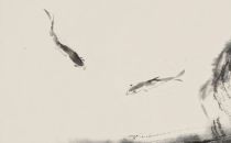 庄艺岭，他的笔墨语言简单且充满禅意与哲思