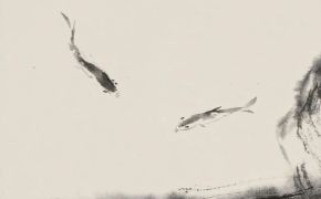 庄艺岭，他的笔墨语言简单且充满禅意与哲思