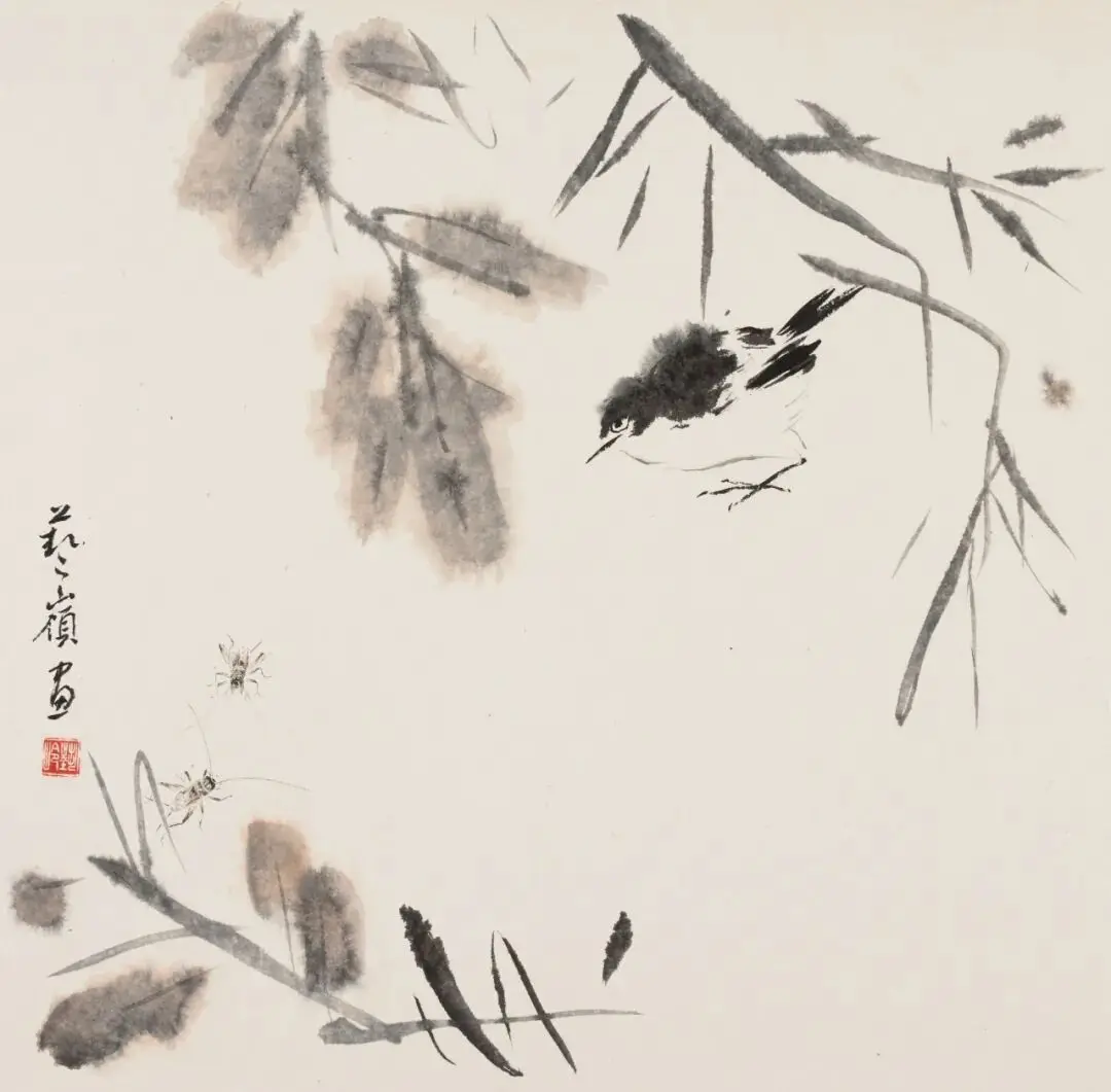 庄艺岭，他的笔墨语言简单且充满禅意与哲思