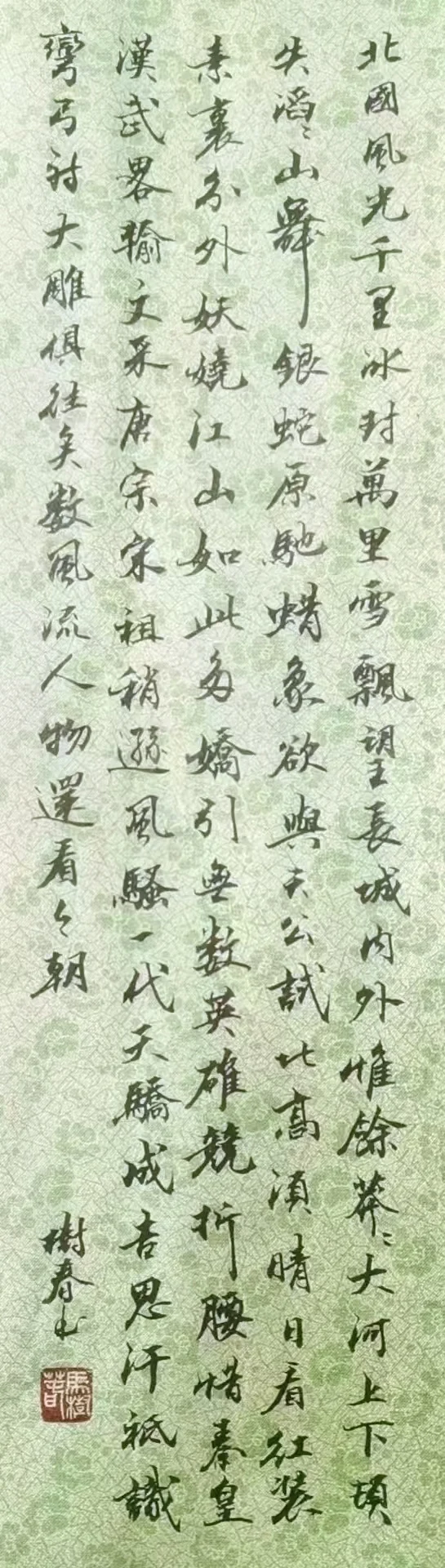马树春-中国硬笔书法协会会员，河北省廊坊市书法家协会会员