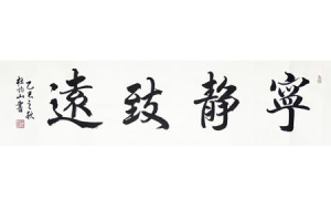 杜灼山书法红《宁静致远》