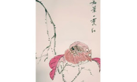 王明绘画作品《秋日荷塘》