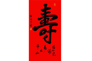 梁大方书法·《寿》
